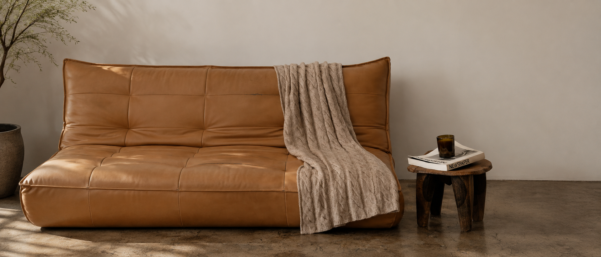 Soft home textiles styled in an everyday room
