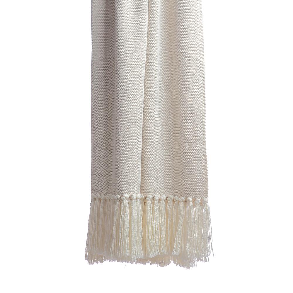 Melange Ivory Luxury Throw Blanket - Image 2
