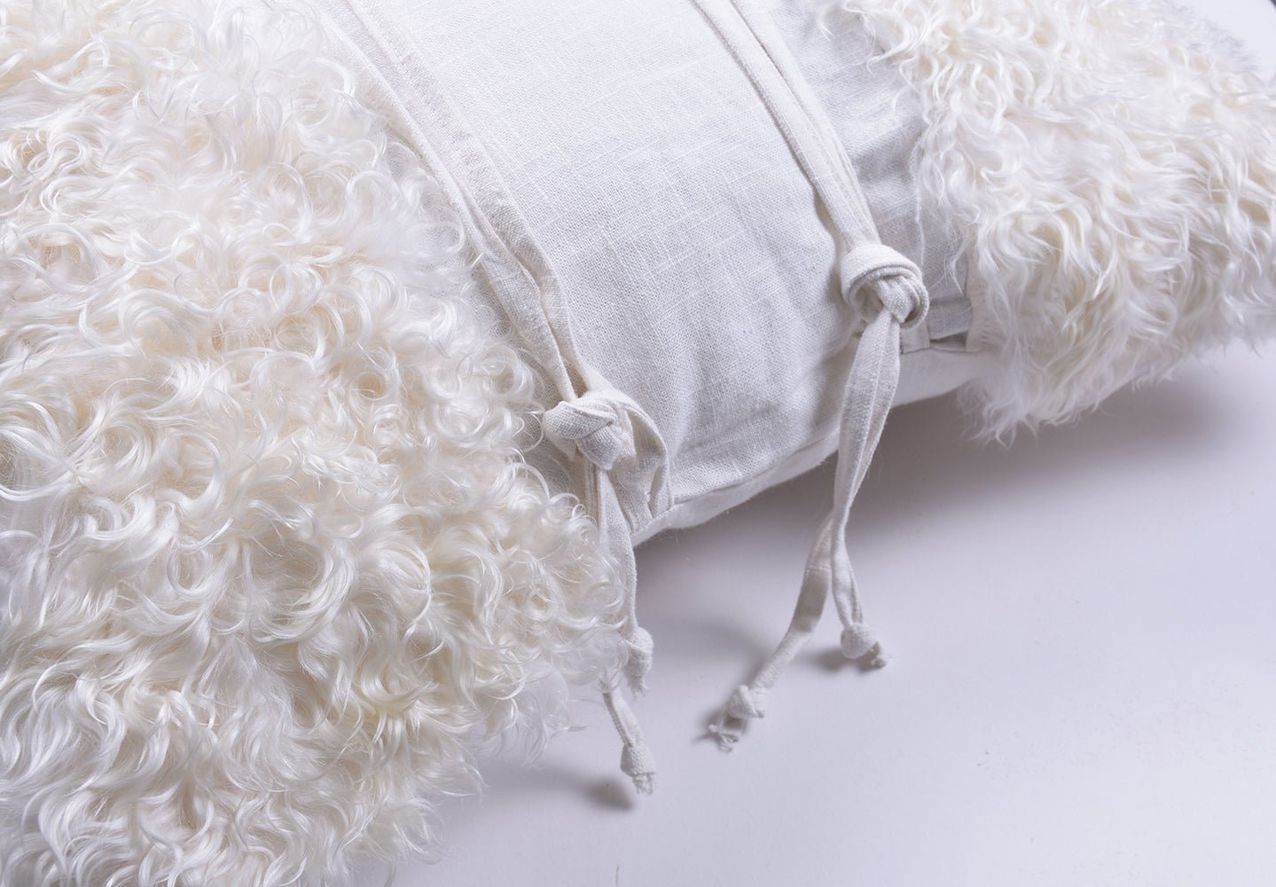 Curly Goatskin Decorative Pillow