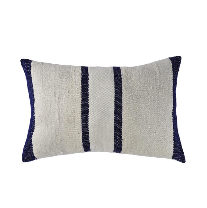 Rustic Striped Silk Pillow - Image 2