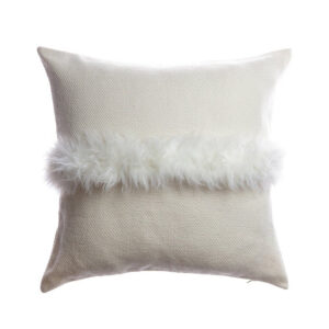 White Fur Soft Accent Pillow