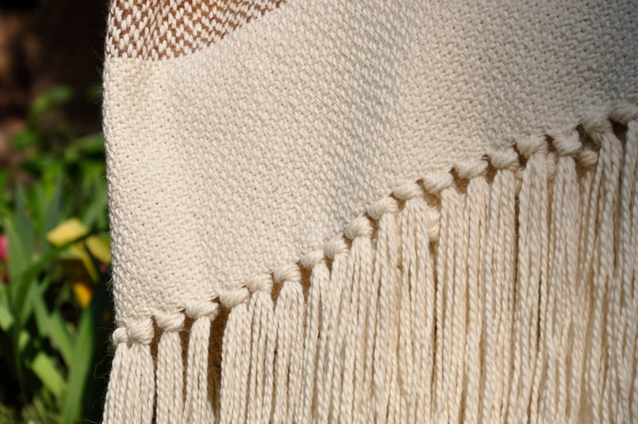 Camel Stripe Wool Blend Blanket - Image 10