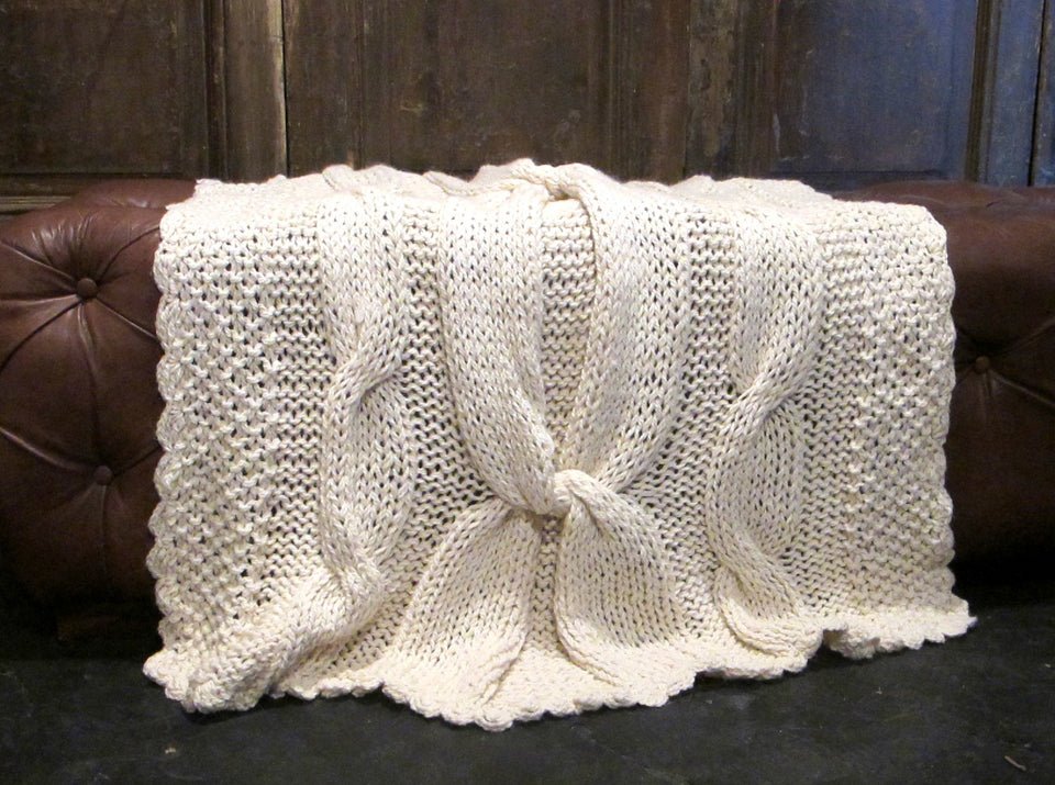 Knot Knit Merino Throw Blanket - Image 2