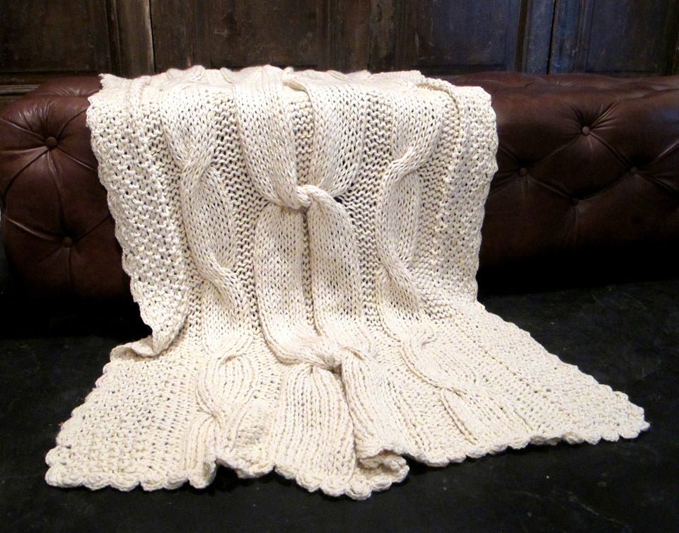 Knot Knit Merino Throw Blanket - Image 3