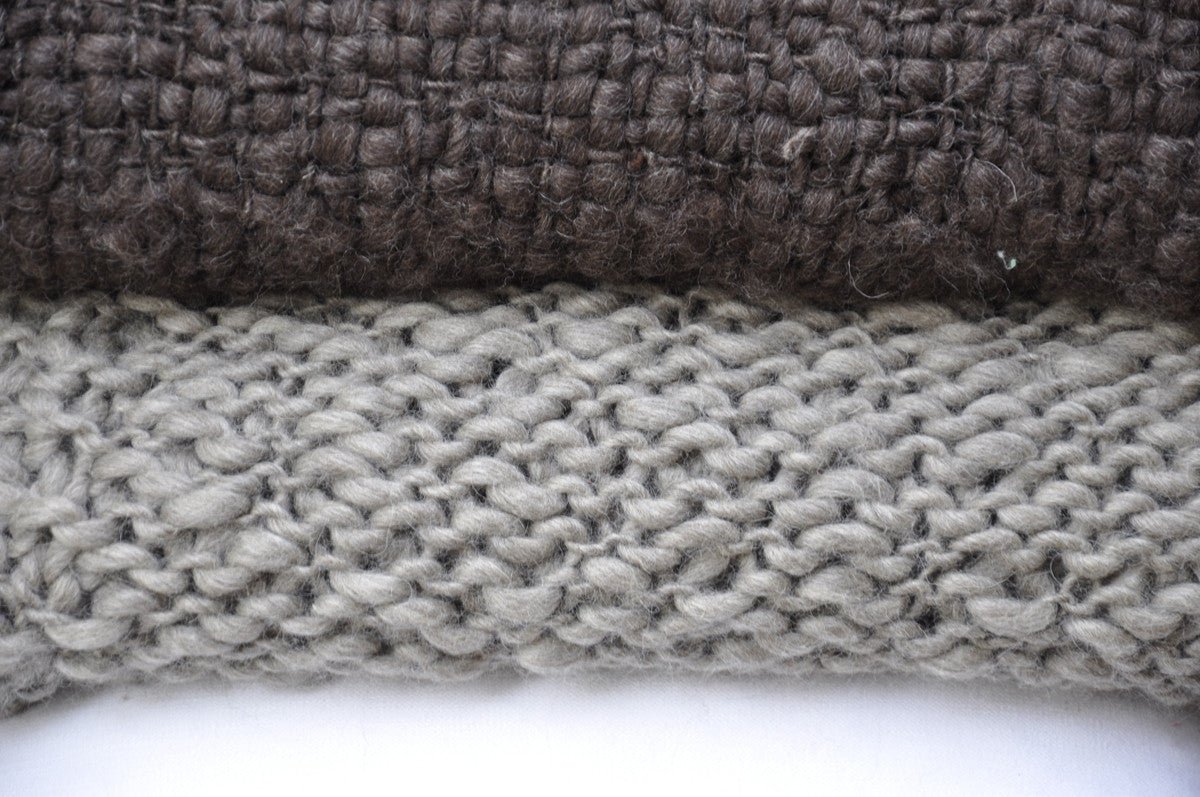 Grey Knit Wool Throw - Image 2