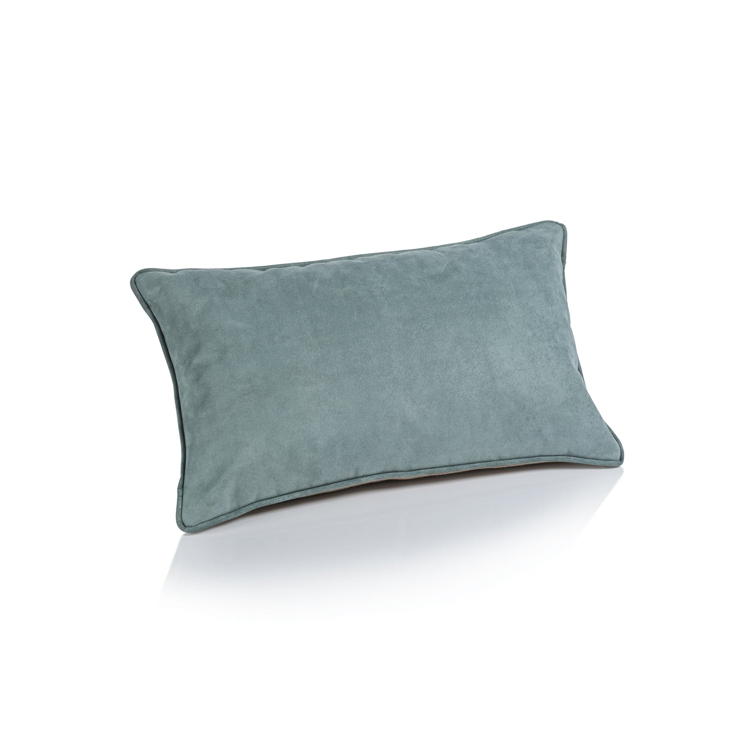 Côte d’Azur Blue Suede Linen Blend Accent Pillow - Image 5
